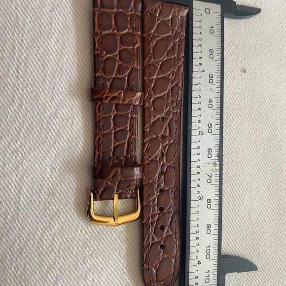 Brown Leather Watch Strap Vintage Cartier 18mm - Picture 2 of 4